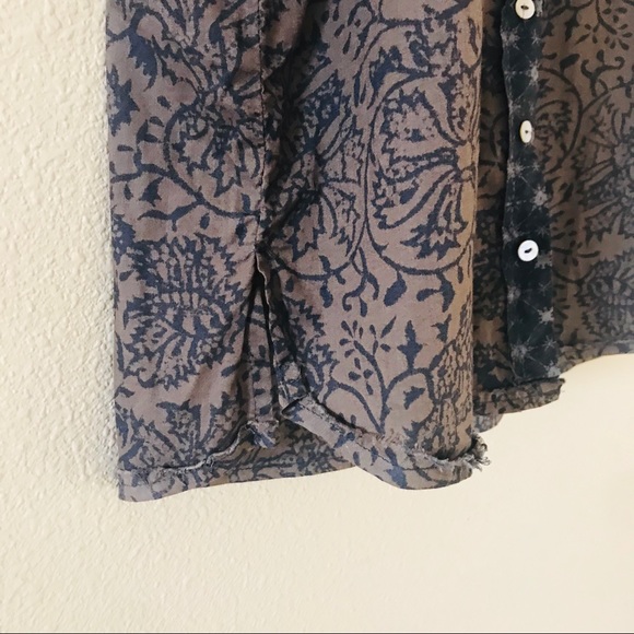 Free People Sleeveless Oversized Button Down Two Tone Lightweight Size XS - Picture 4 of 5